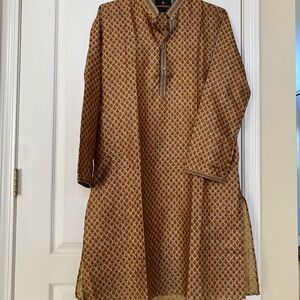 Printed Kurta Tunic in Mustard and Maroon new
